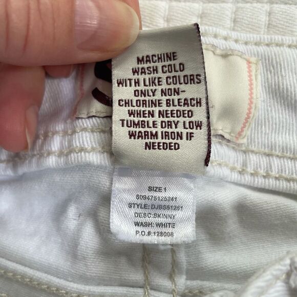 SO white cotton spandex jeans junior size 1 skinny - Picture 4 of 9